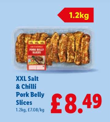 XXL Salt & Chilli Pork Belly Slices