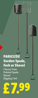 PARKSIDE Garden Spade, Fork or Shovel