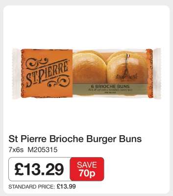 St Pierre Brioche Burger Buns