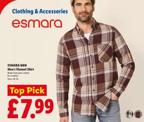 ESMARA MEN Men's Flannel Shirt