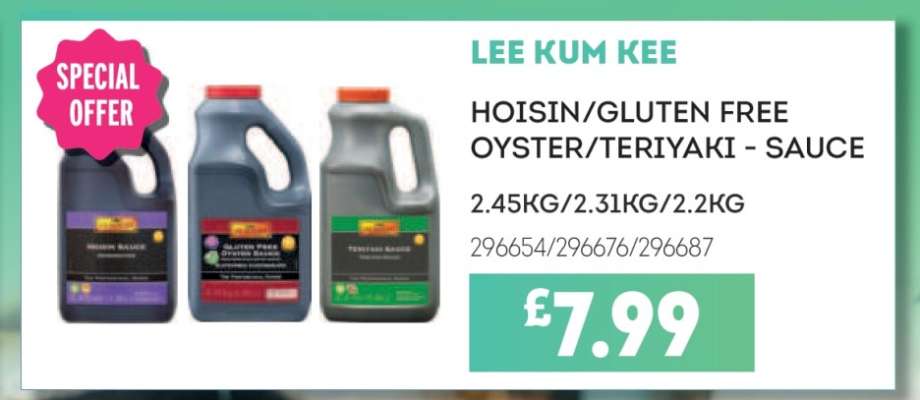 LEE KUM KEE HOISIN/GLUTEN FREE OYSTER/TERIYAKI - SAUCE