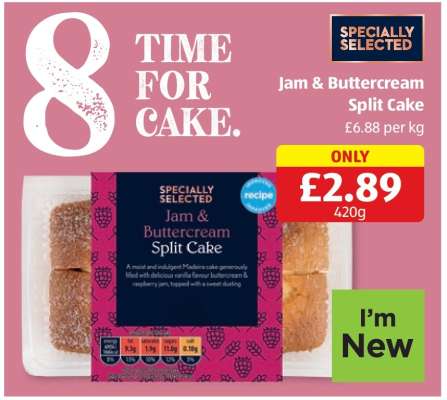 Jam & Buttercream Split Cake