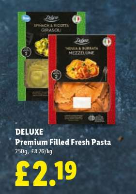 DELUXE Premium Filled Fresh Pasta