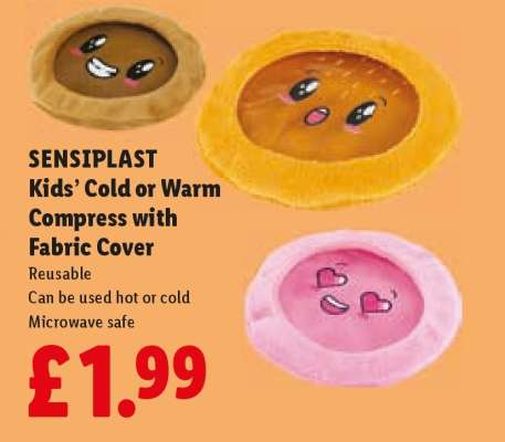 SENSIPLAST Kids’ Cold or Warm Compress with Fabric Cover