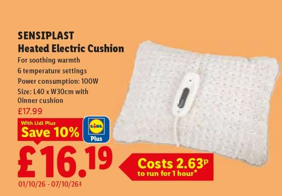 SENSIPLAST Heated Electric Cushion