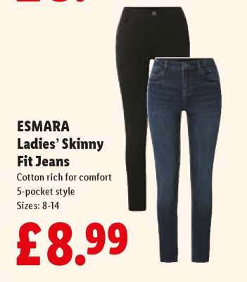 ESMARA Ladies’ Skinny Fit Jeans