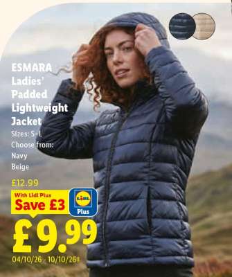 ESMARA Ladies’ Padded Lightweight Jacket