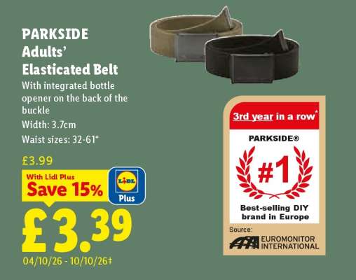 PARKSIDE Adults’ Elasticated Belt