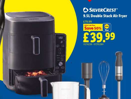 SILVERCREST 9.5L Double Stack Air Fryer