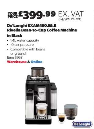 De'Longhi EXAM450.55.B Rivelia Bean-to-Cup Coffee Machine
