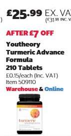 Youtheory Turmeric Advance Formula 210 Tablets
