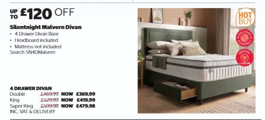 Silentnight Malvern Divan