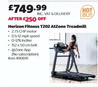 Horizon Fitness T202 AtZone Treadmill