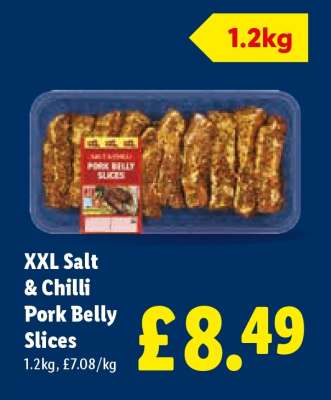 XXL Salt & Chilli Pork Belly Slices