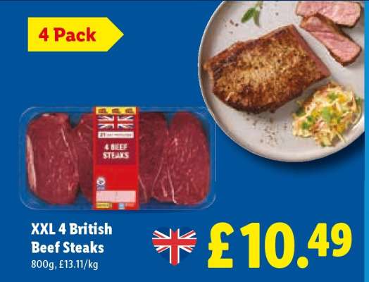 XXL 4 British Beef Steaks