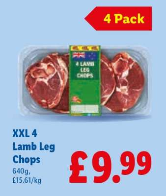 XXL 4 Lamb Leg Chops