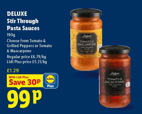DELUXE Stir Through Pasta Sauces