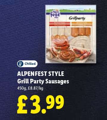 ALPENFEST STYLE Grill Party Sausages