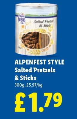 ALPENFEST STYLE Salted Pretzels & Sticks