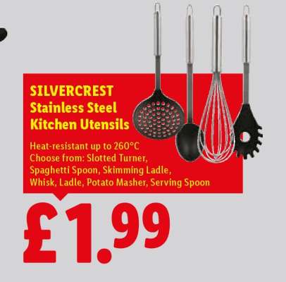 SILVERCREST Stainless Steel Kitchen Utensils