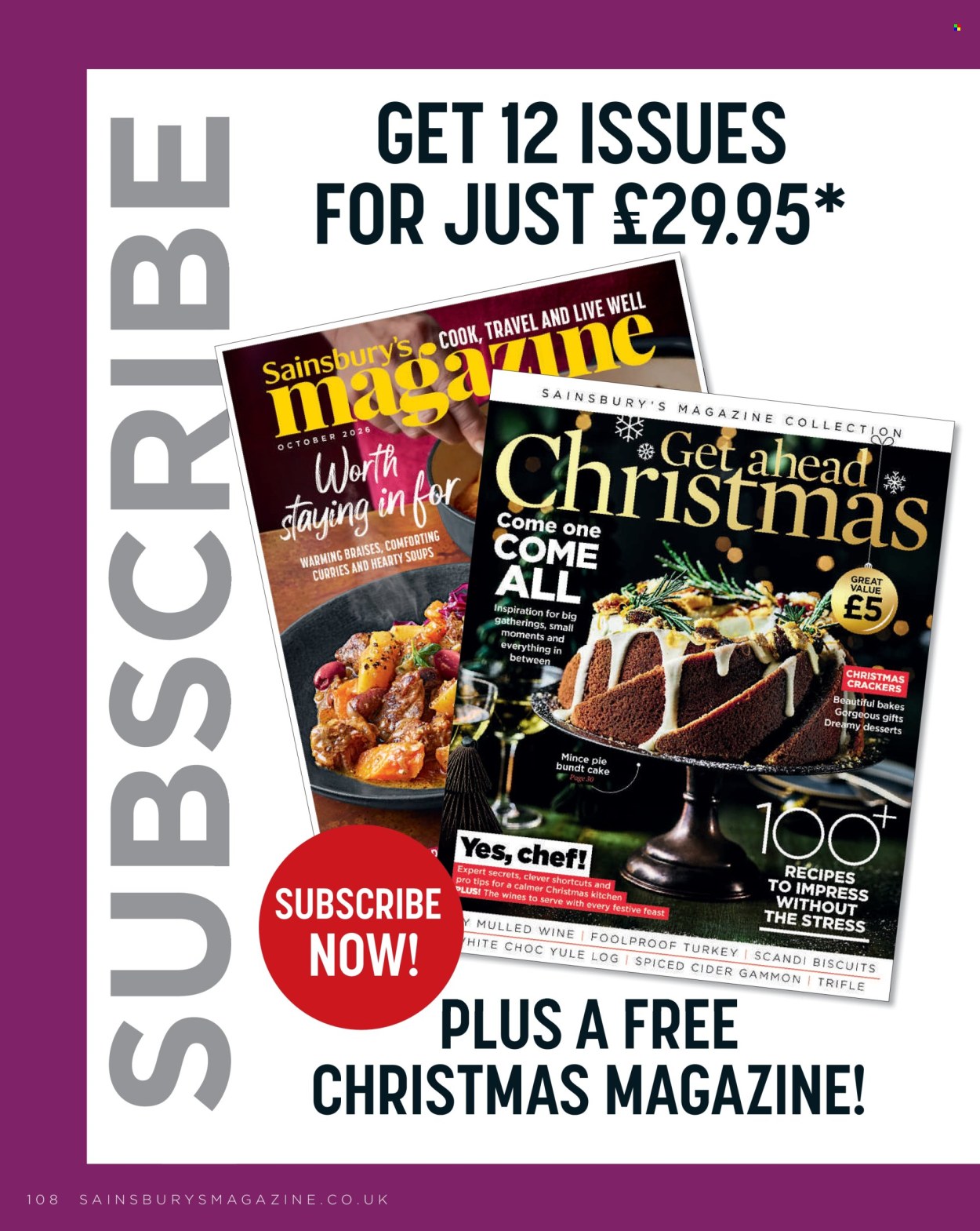 Sainsbury's offer  - 1.10.2026 - 31.10.2026. Page 108. Page 108
