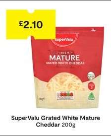 SuperValu Grated White Mature Cheddar 200g