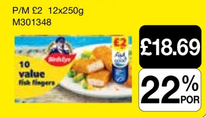 10 value fish fingers