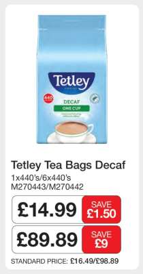 Tetley Tea Bags Decaf