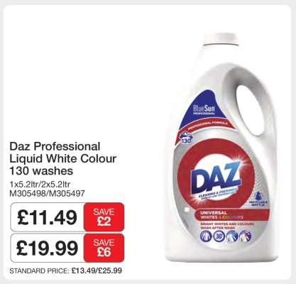 Daz Professional Liquid White Colour 130 washes