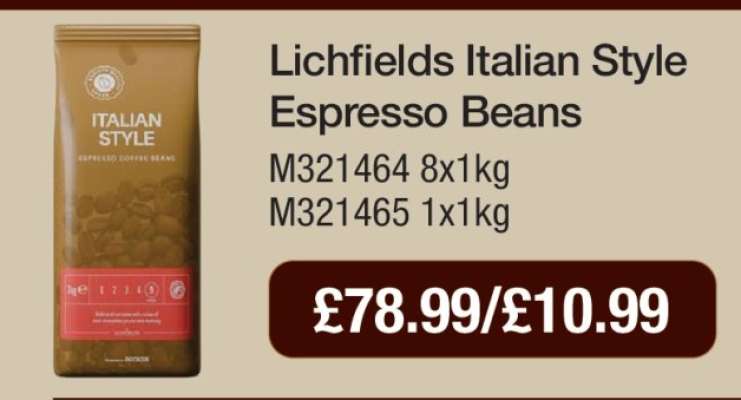 Lichfields Italian Style Espresso Beans