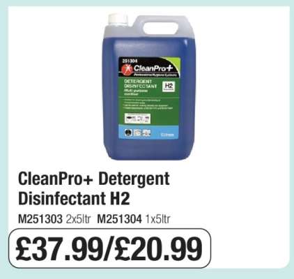 CleanPro+ Detergent Disinfectant H2