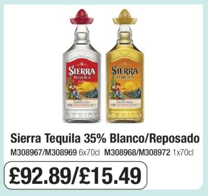 Sierra Tequila 35% Blanco/Reposado