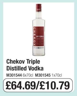 Chekov Triple Distilled Vodka