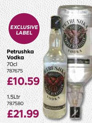 Petrushka Vodka 70cl