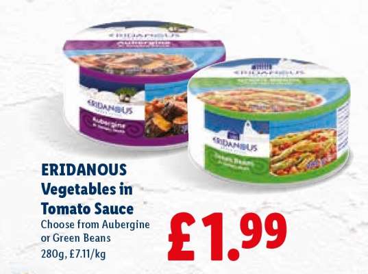 ERIDANOUS Vegetables in Tomato Sauce