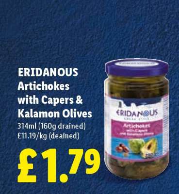 ERIDANOUS Artichokes with Capers & Kalamon Olives