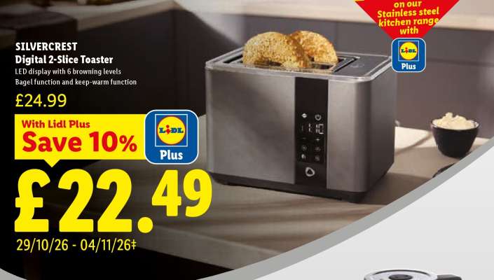 SILVERCREST Digital 2-Slice Toaster