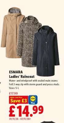ESMARA Ladies’ Raincoat