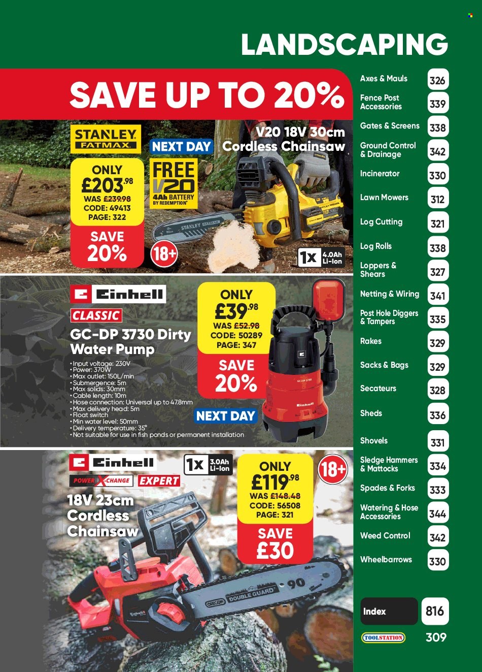 Toolstation offer . Page 309.